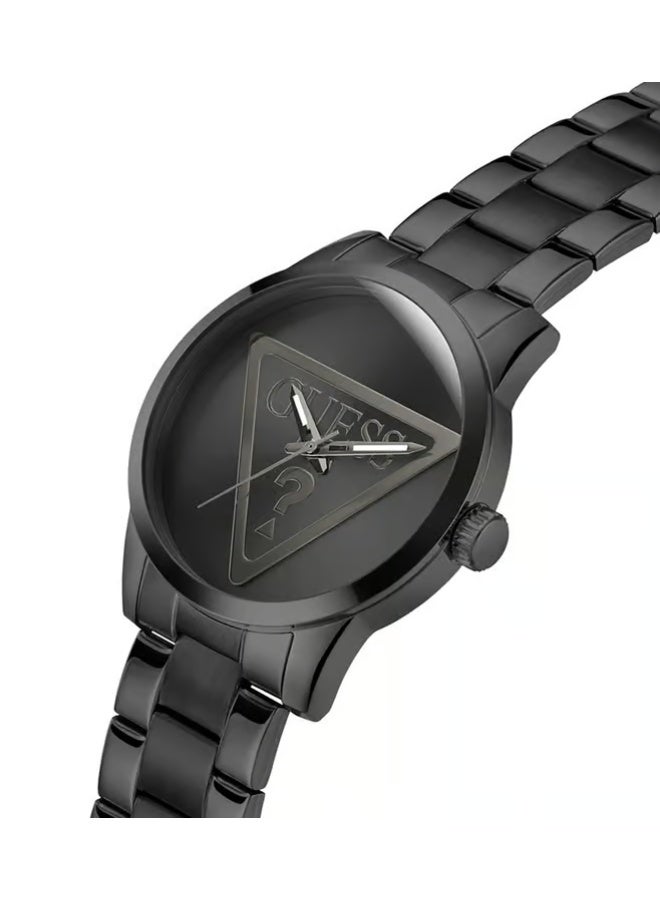 GUESS Men's Unisex-Adults Classic Sport Watch, GW0782G2, Black Dial with Black Band, 44mm Case, 5 ATM, Mineral Glass, Foldover Clasp - Image 2